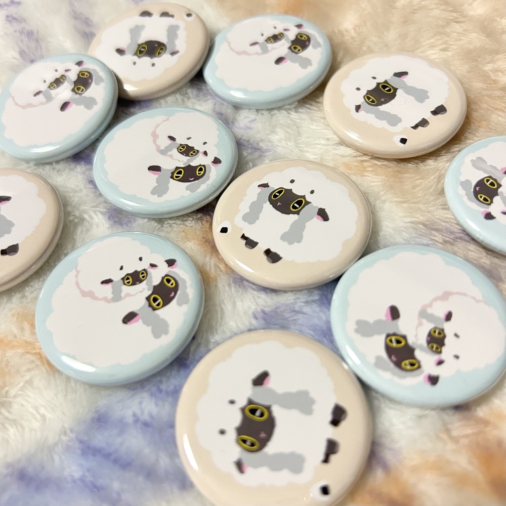 (3個以上の方専用)ウールー缶バッジ
