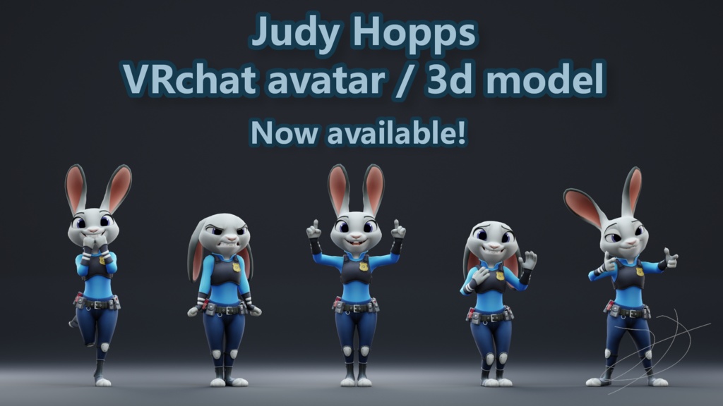Judy Hopps Vrchat Avatar