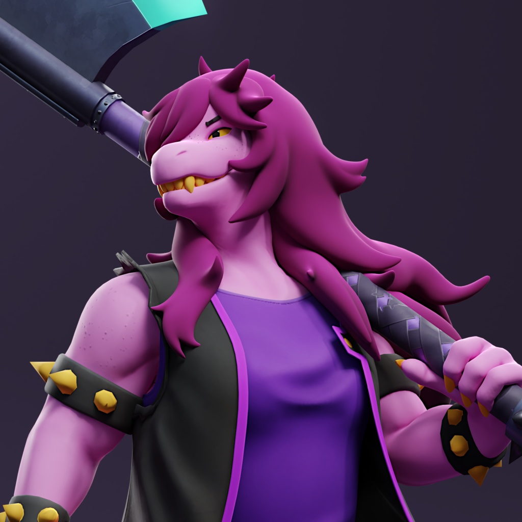 Deltarune Susie VRchat Avatar