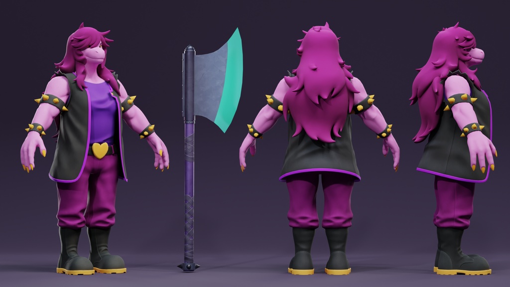Deltarune Susie VRchat Avatar