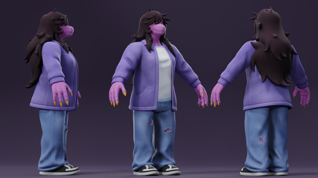 Deltarune Susie VRchat Avatar