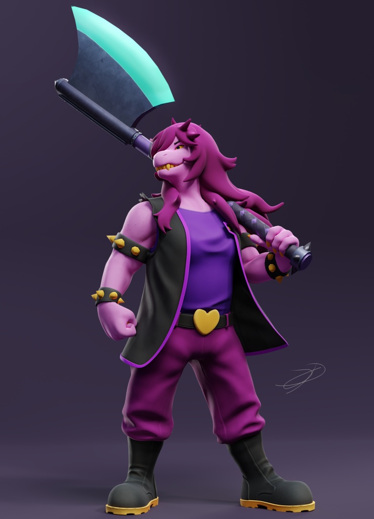 Deltarune Susie VRchat Avatar