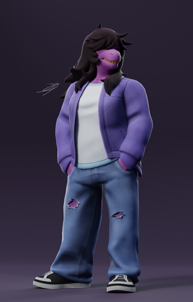 Deltarune Susie VRchat Avatar