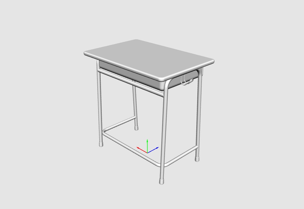学校　机　3Dモデル　csmo形式(クリスタ用)