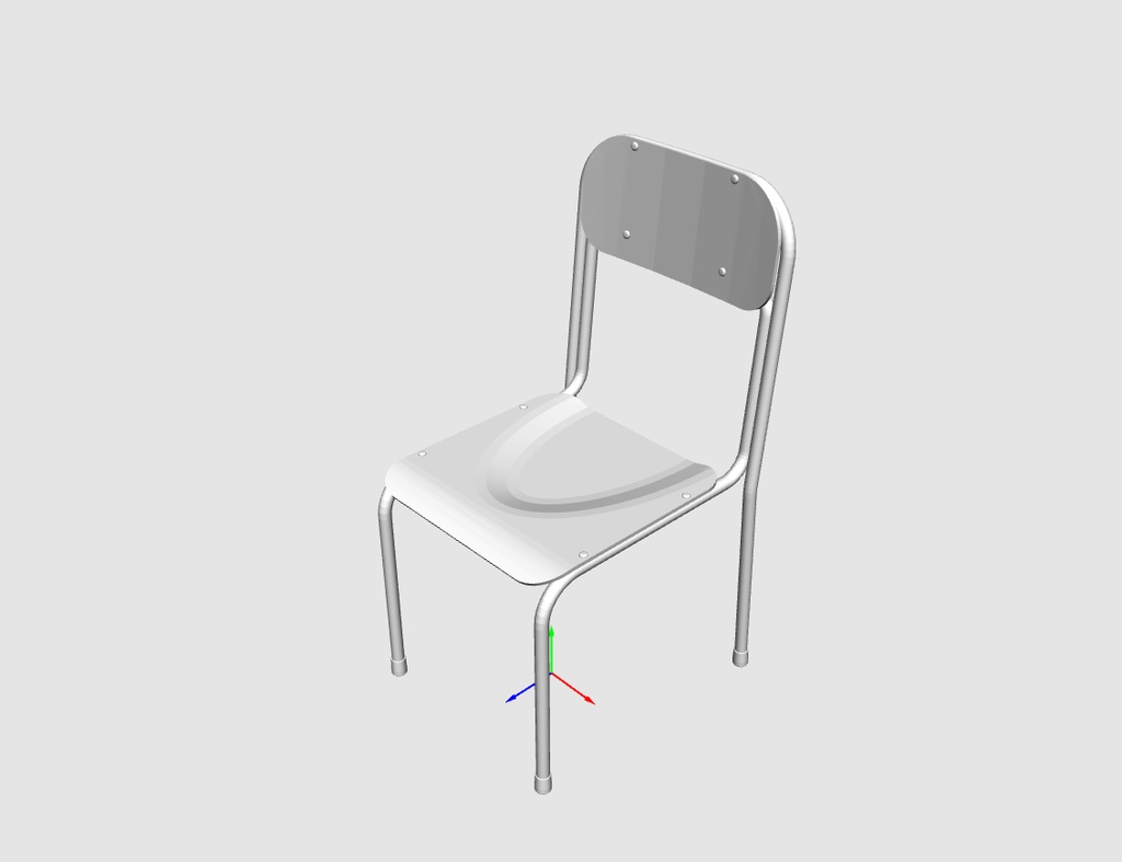 学校　椅子　3Dモデル　csmo形式(クリスタ用)