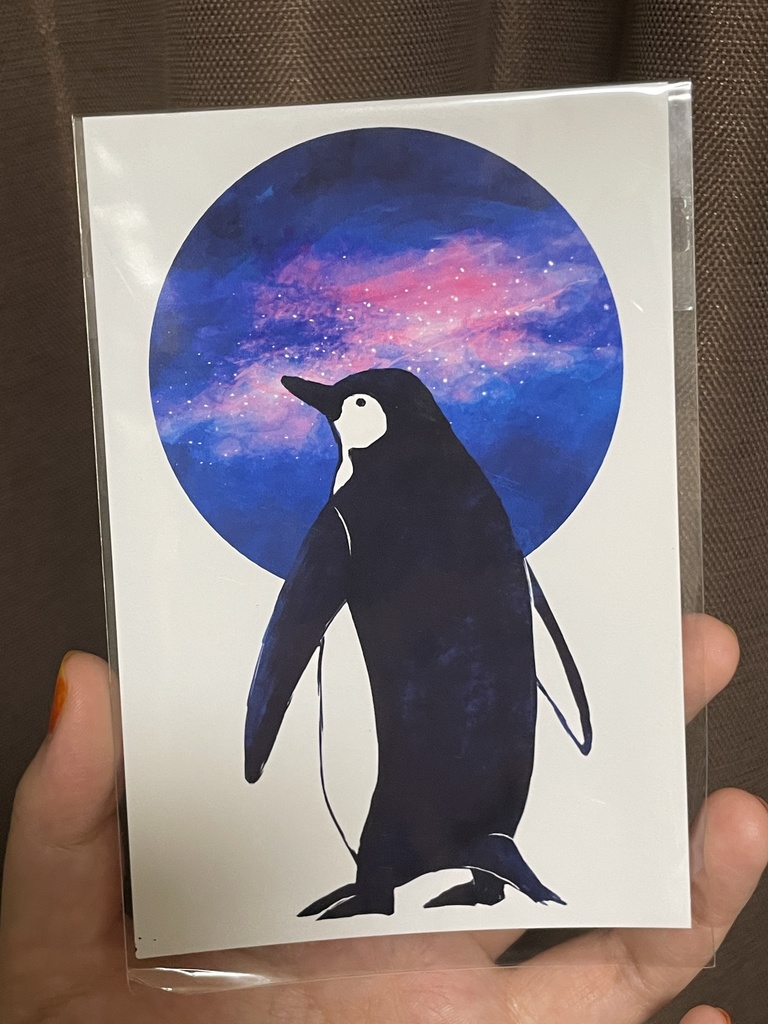 オリジナルイラスト 原画 ペンギン