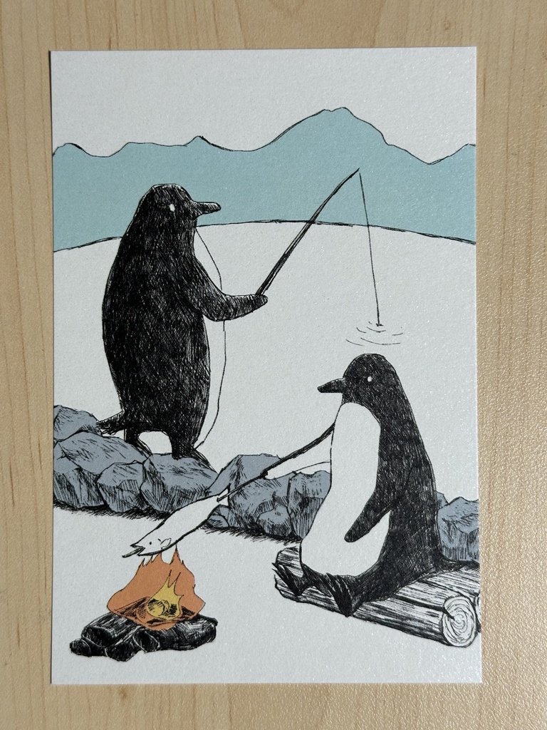 ポストカード【釣った魚をその場で焼く】