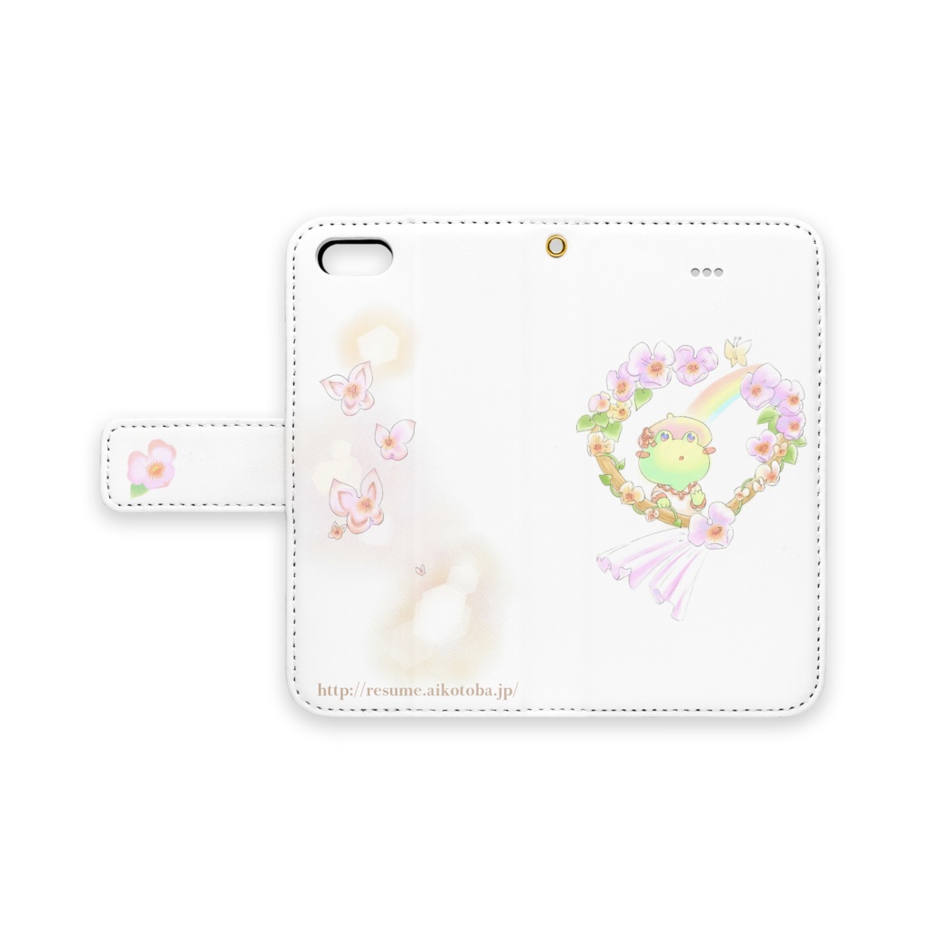 カエルのフィルナ 手帳型iPhonケース