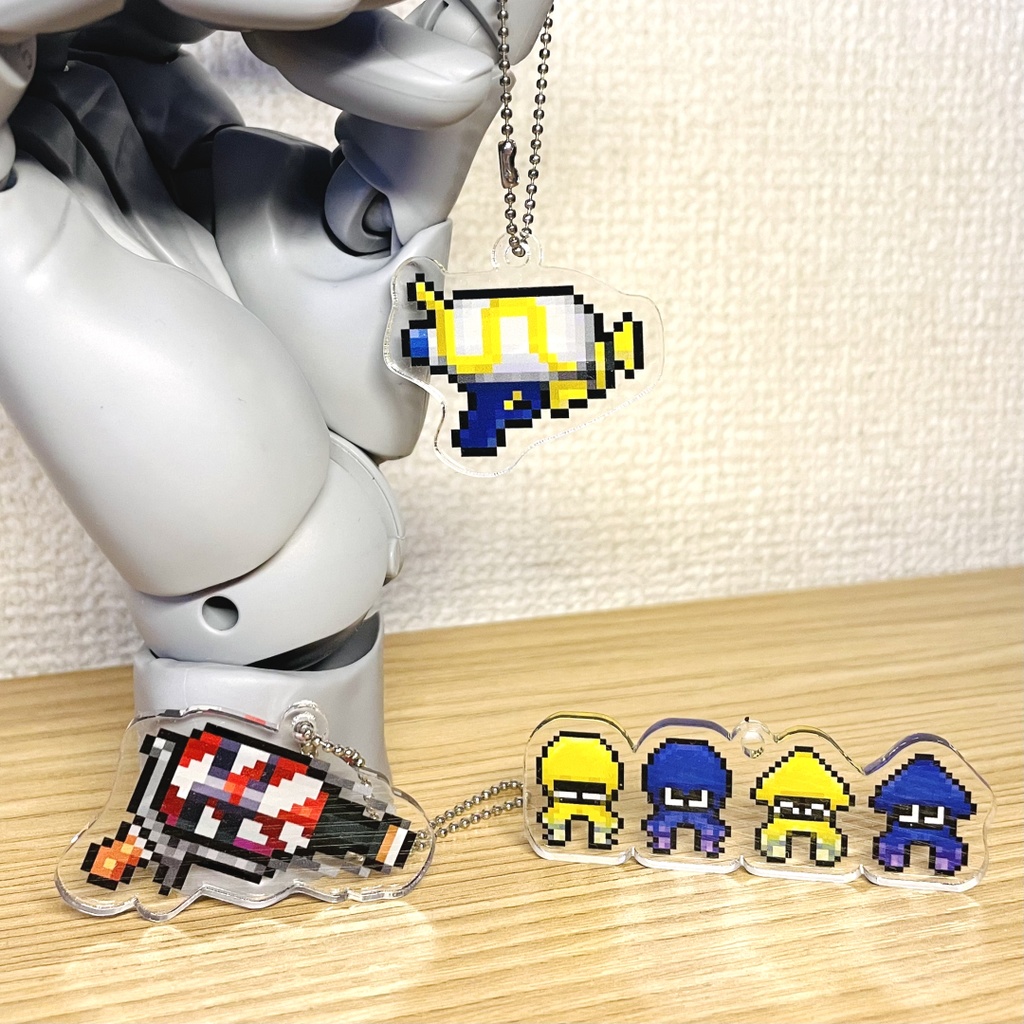 【vol.3】☆スプラトゥーン☆ブキ×ドット絵アクキー