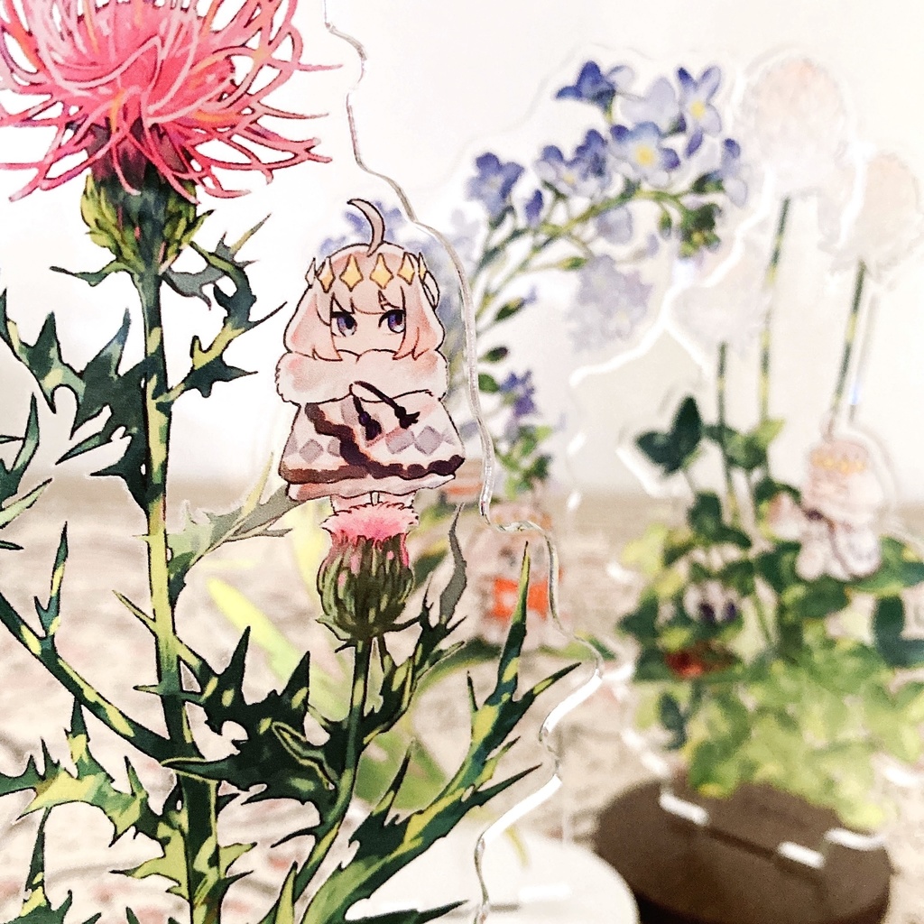 ミニオベと野草のアクリルスタンド