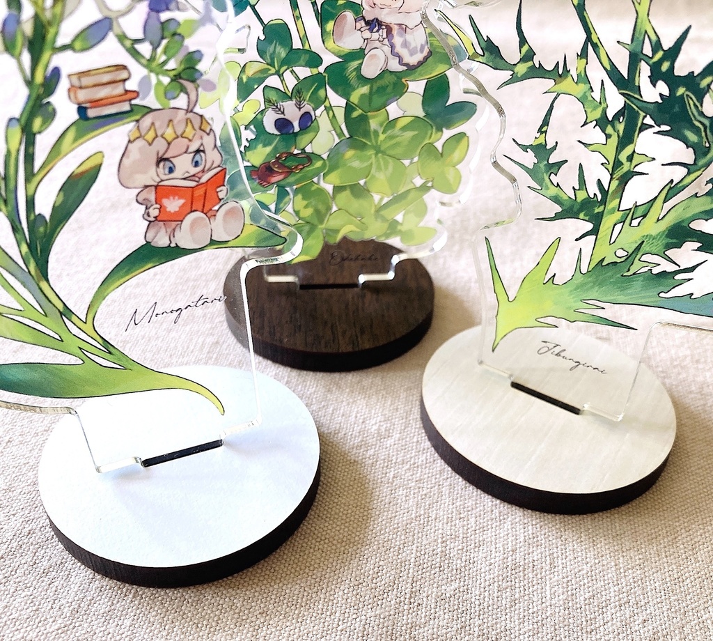 ミニオベと野草のアクリルスタンド