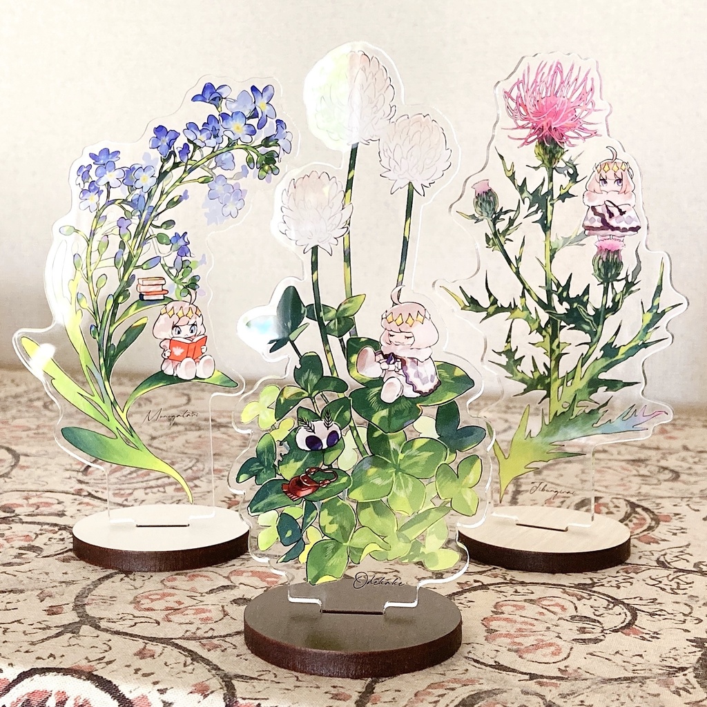 ミニオベと野草のアクリルスタンド