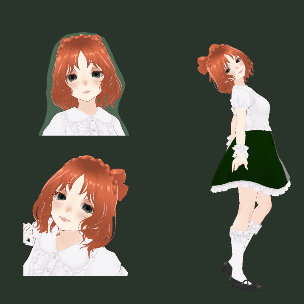 INSPIRED BY Emerald Sparkle lens (iris + highlight) for VRoid Studio (Free!)