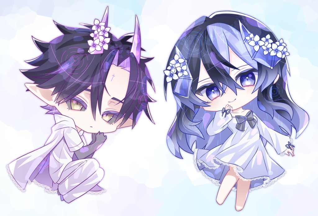 OCアクキー／梅雨ヴ雨💙💠💜✧︎*。