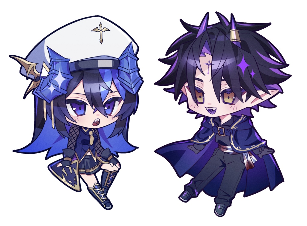 OCアクキー/ヴ雨‼️💜💙