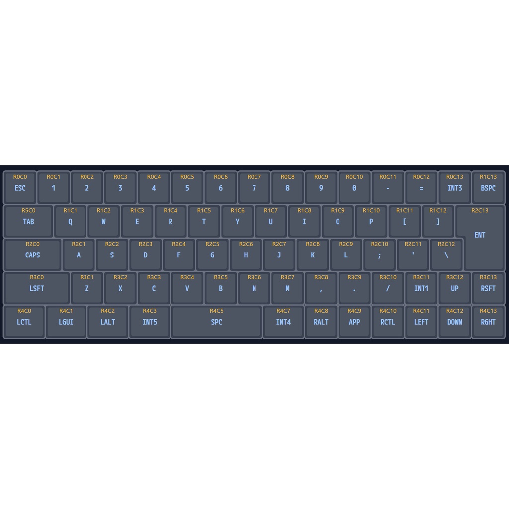 日本語キーボード基板 YM60JISv2 (汎用60%ケース互換、MX/GLP3.0兼用)