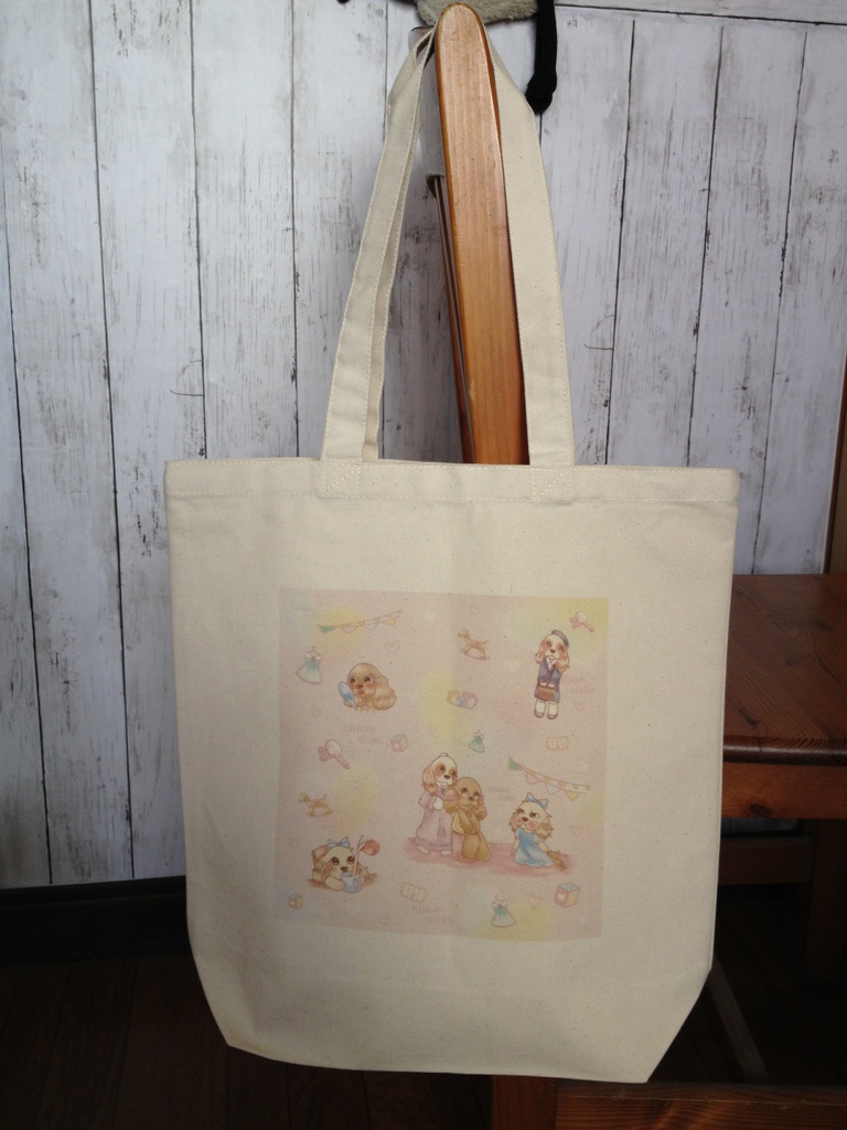 コッカー三姉妹トートバッグ