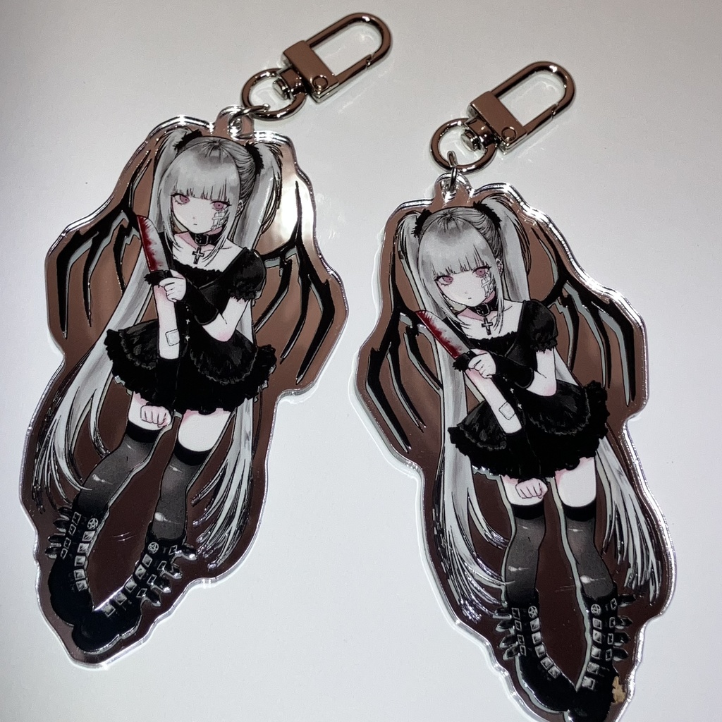 ミラーアクキー グレー