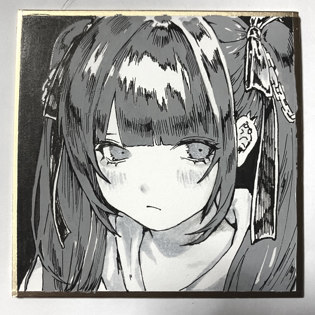 「ちょっとのやきもち」 豆色紙原画