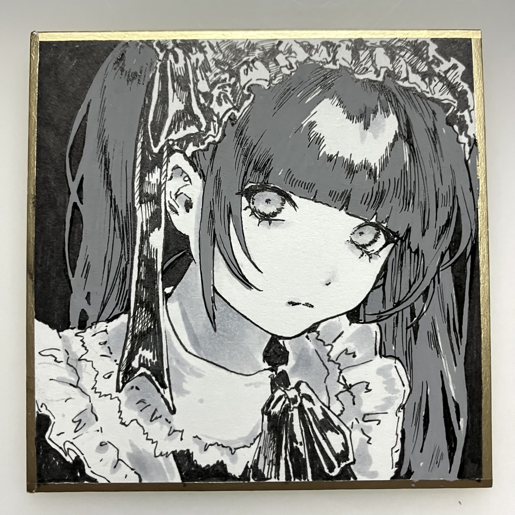 「視線の先」 豆色紙原画