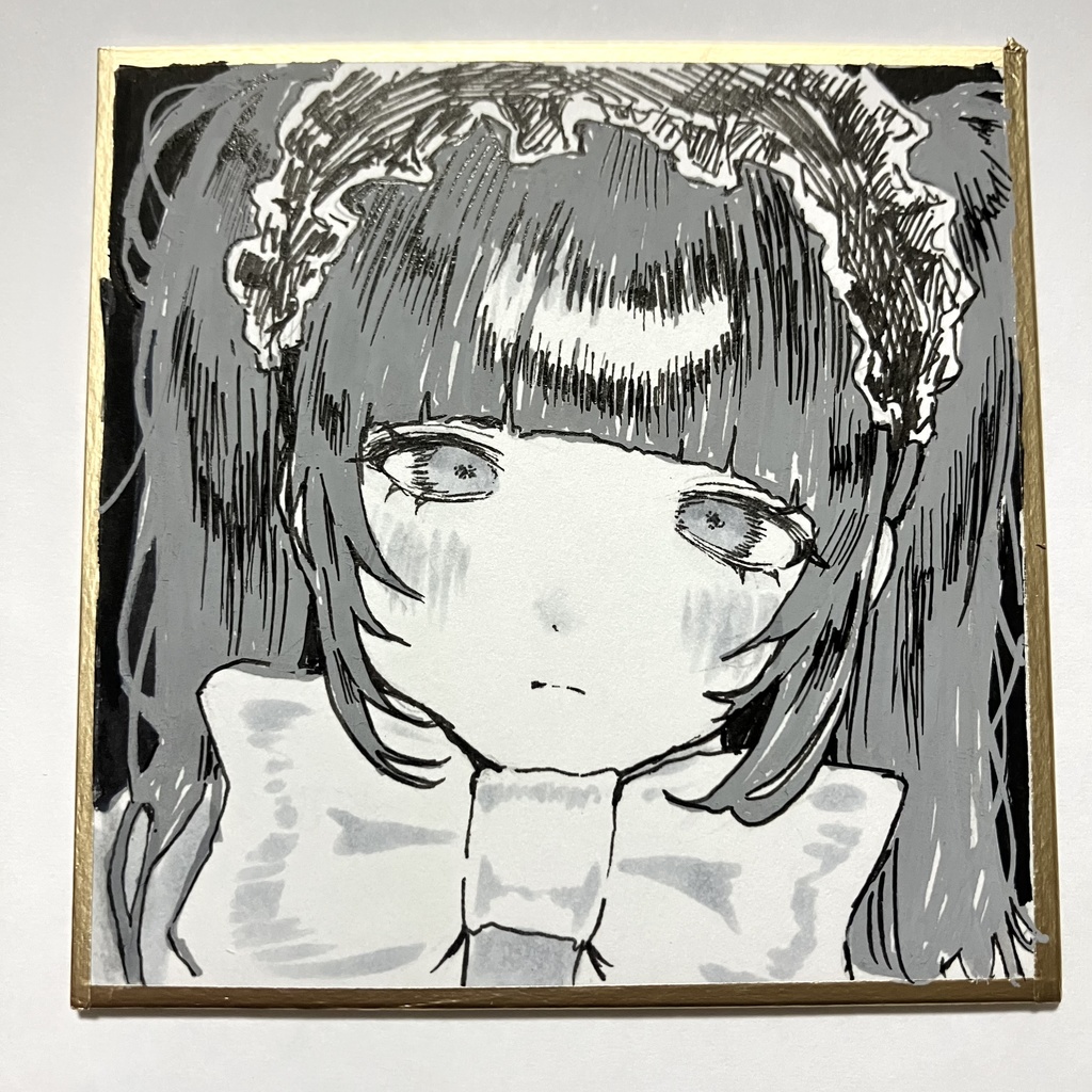 豆色紙原画「さむいね」