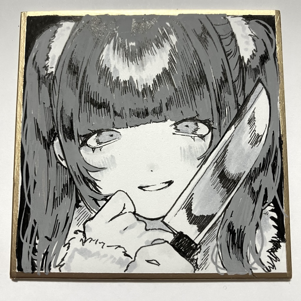 豆色紙原画「きたよ」