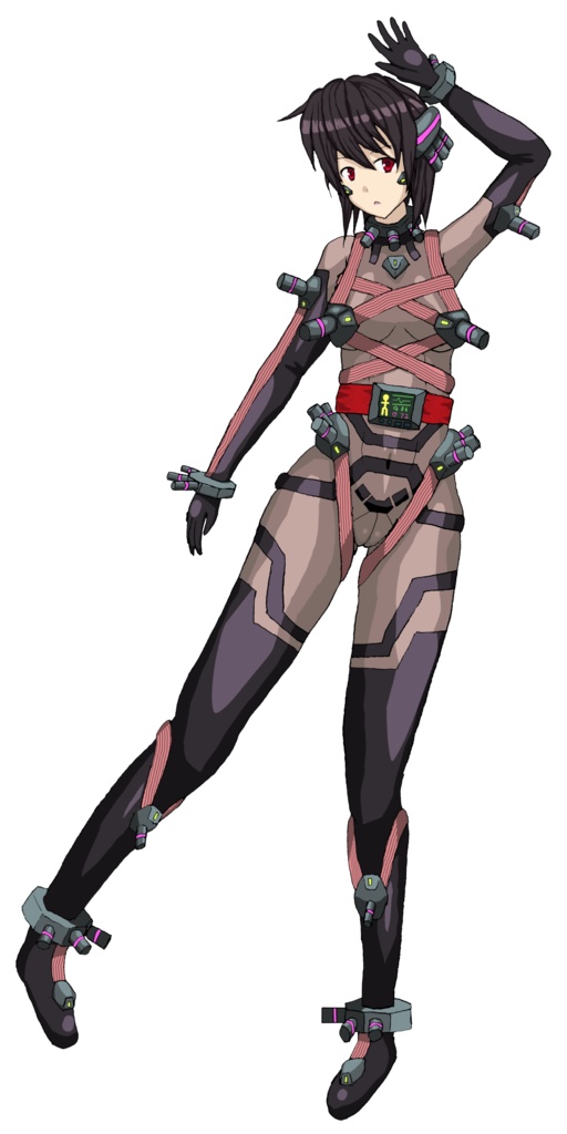 ぴっちりスーツ女性全身立ち絵集