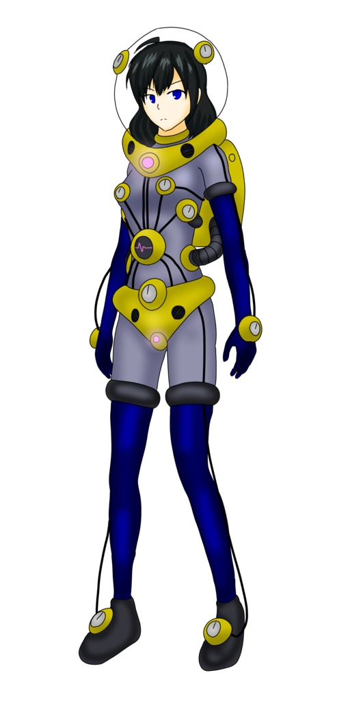 ぴっちりスーツ女性全身立ち絵集