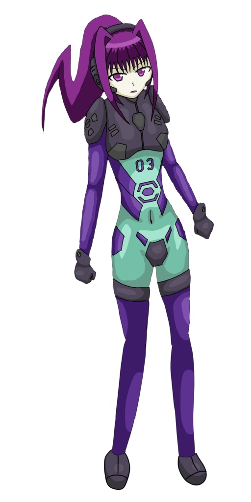 パイロットスーツ女の子立ち絵