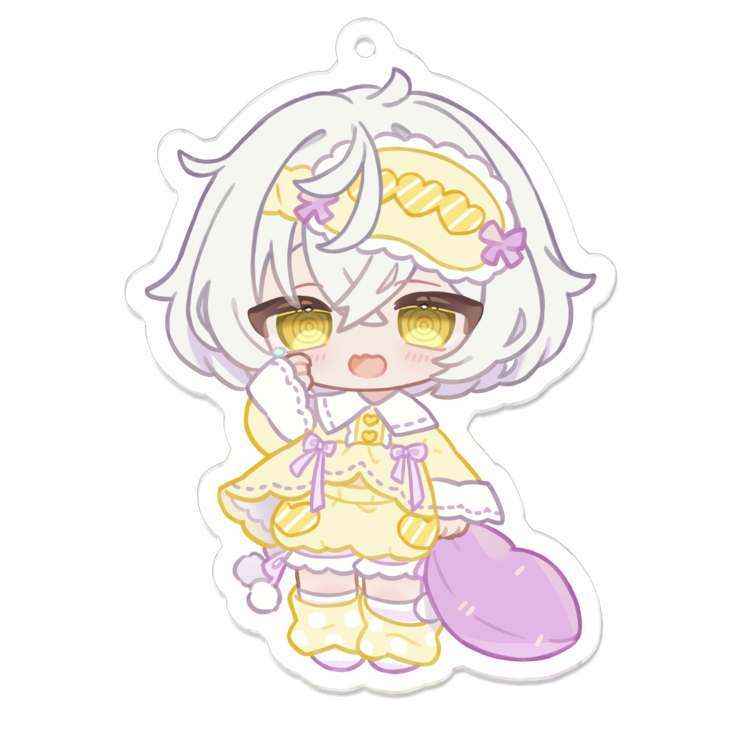 ぷちいもちゃアクリルキーホルダー（ねむねむ）