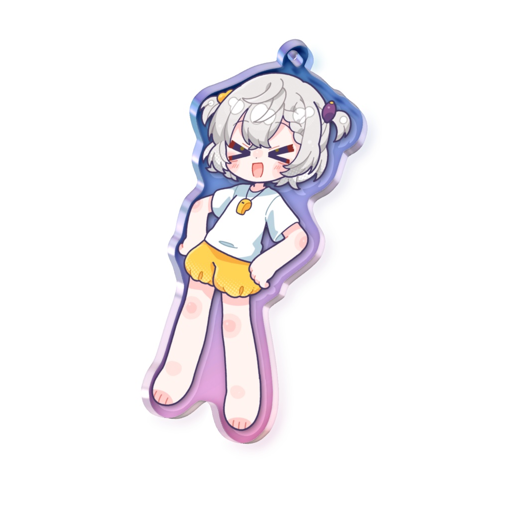 【ねむいもグッズ】オーロラアクリルキーホルダー（いもver.）