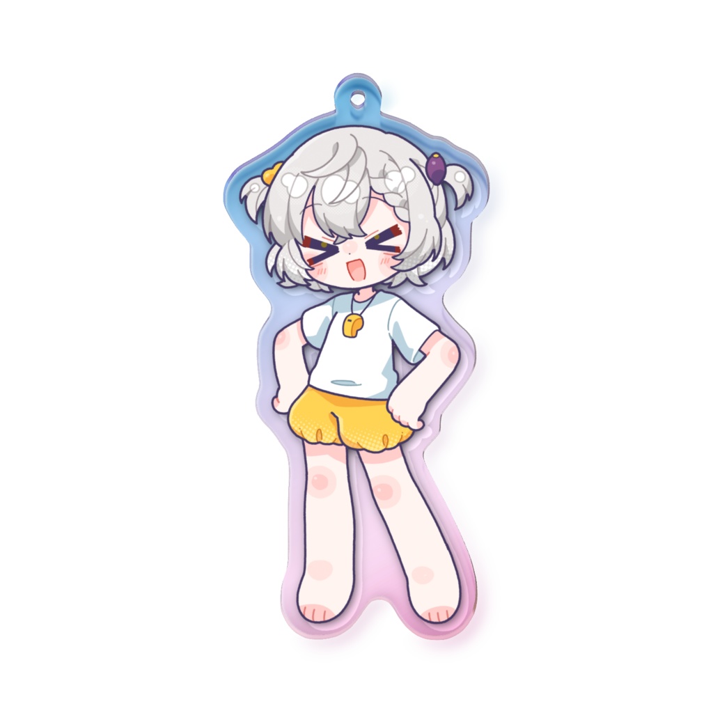 【ねむいもグッズ】オーロラアクリルキーホルダー(いもver.)