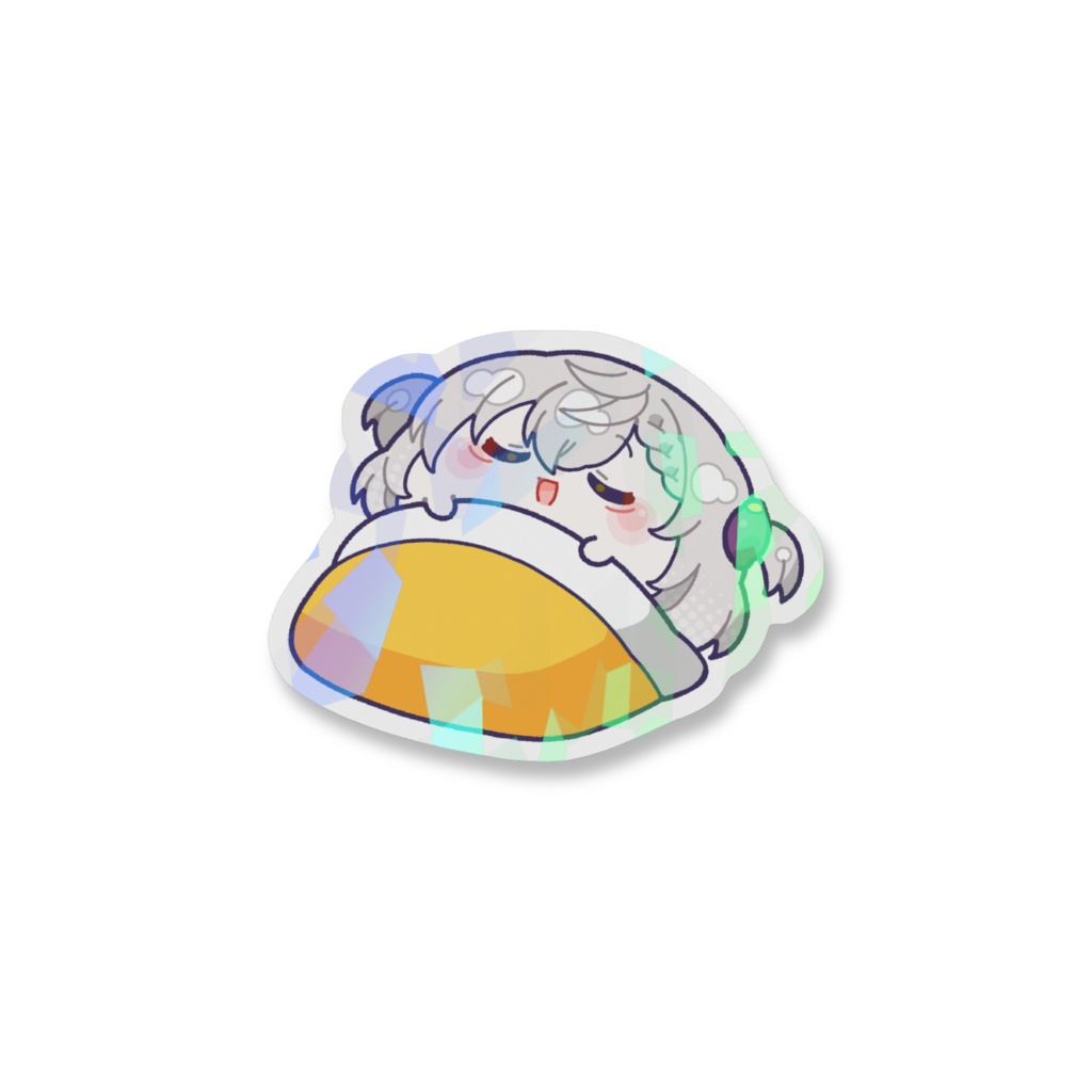 【ねむいもグッズ】おふとんステッカー（いもver.）