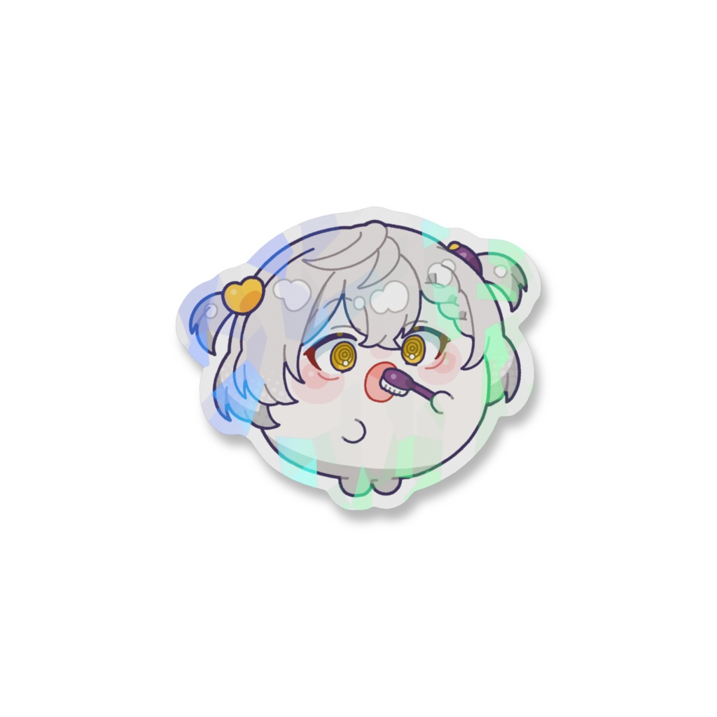 【ねむいもグッズ】はみがきステッカー(いもver.)