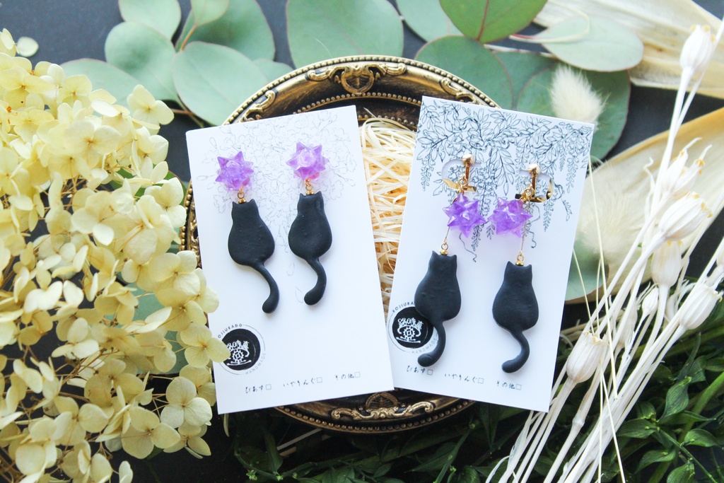 シュガー&キャットモチーフ イヤーアクセサリー