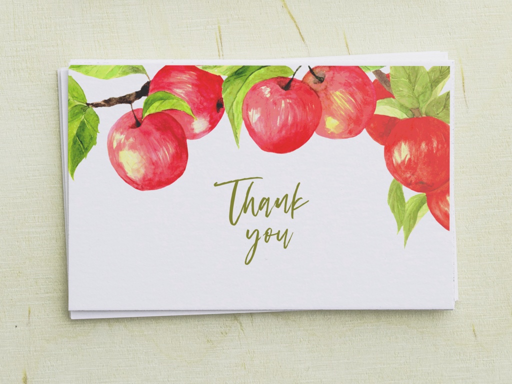 Watercolor Apple Border Pack- 300DPI PNG