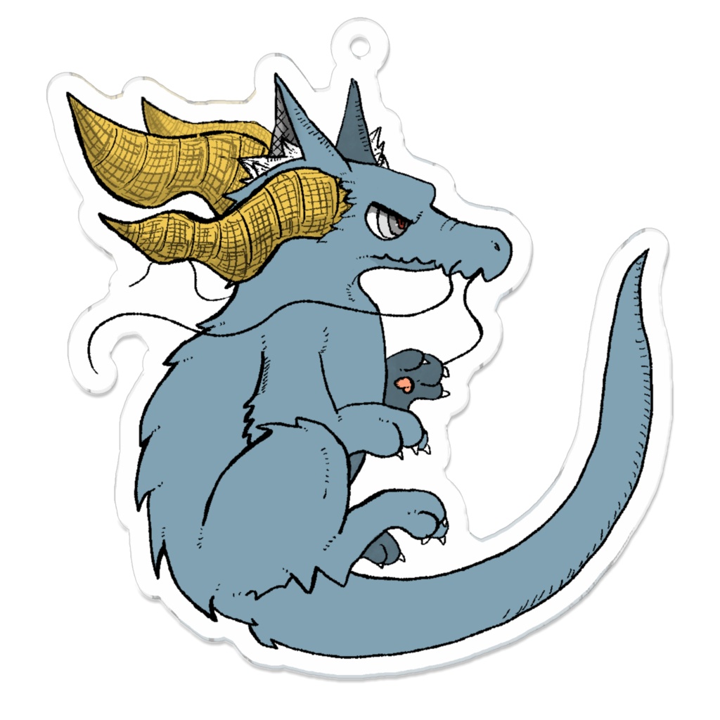 瞳のきれいなドラゴンアクリルキーホルダー