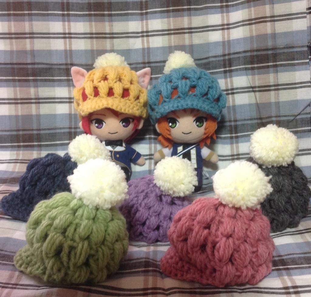 【完売】【プライズぬい用グッズ】ポンポン付きキャスケット