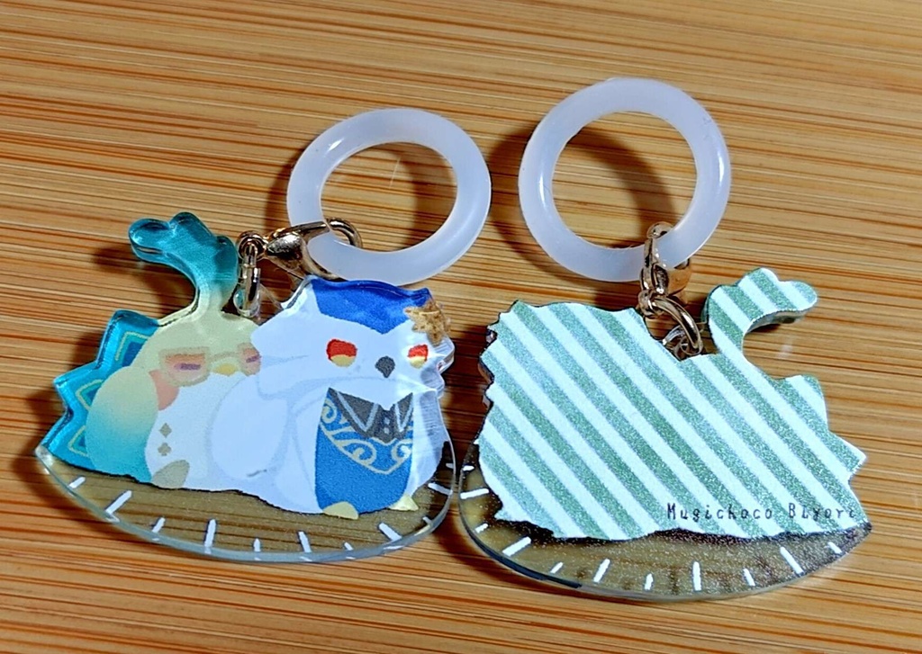 分度器2ケツ目印アクキー