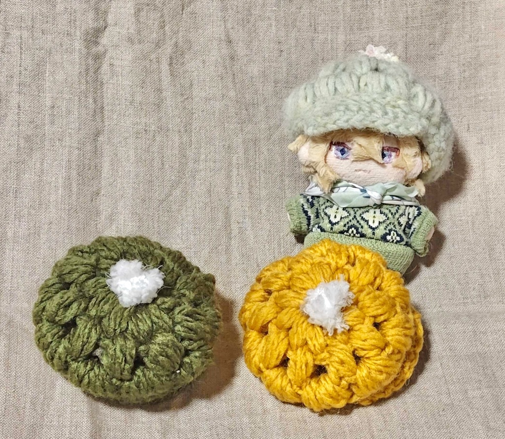 【10cmぬい用グッズ】毛糸のキャスケット
