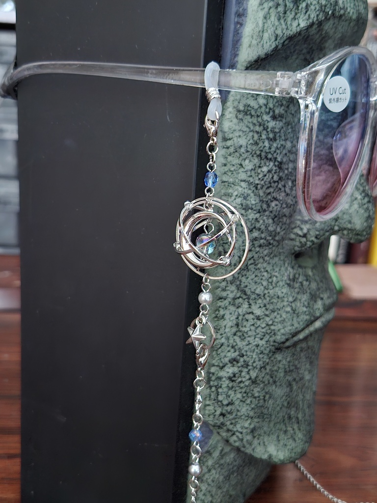 夜空観測補助用鎖飾り(天体グラスチェーン/シルバー再販)