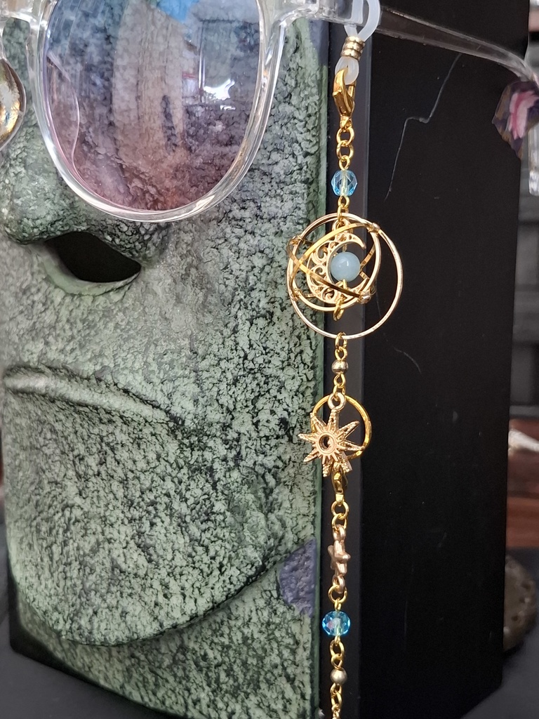 夜空観測補助用鎖飾り(天体グラスチェーン/シルバー再販)