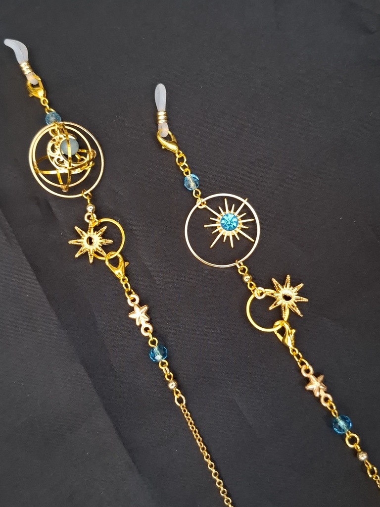 夜空観測補助用鎖飾り(天体グラスチェーン/シルバー再販)