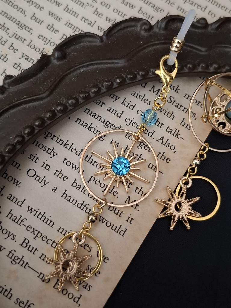 夜空観測補助用鎖飾り(天体グラスチェーン/シルバー再販)