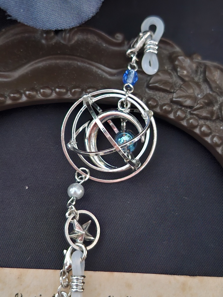 夜空観測補助用鎖飾り(天体グラスチェーン/シルバー再販)