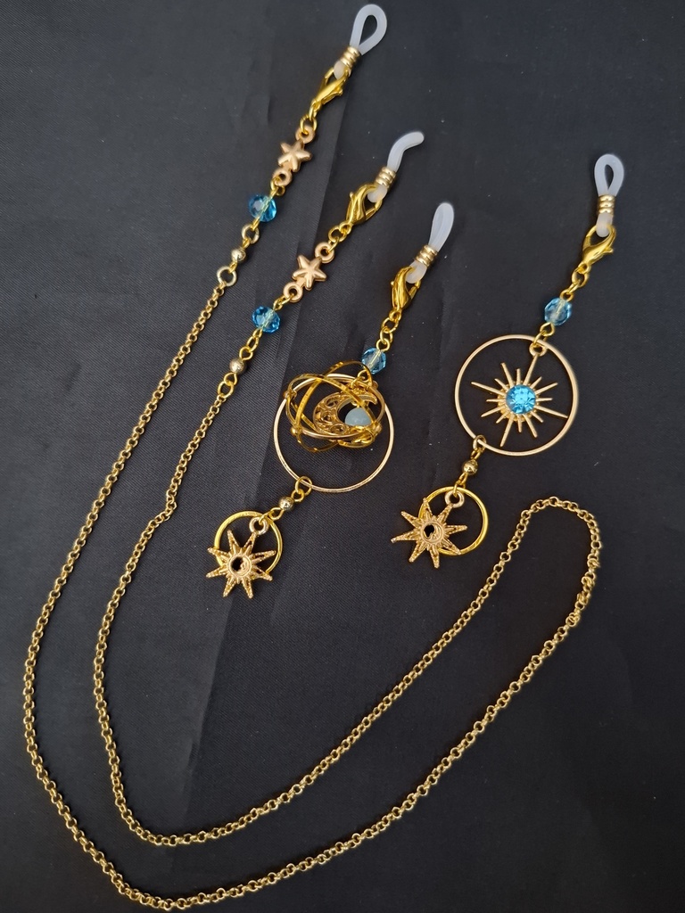 夜空観測補助用鎖飾り(天体グラスチェーン/シルバー再販)