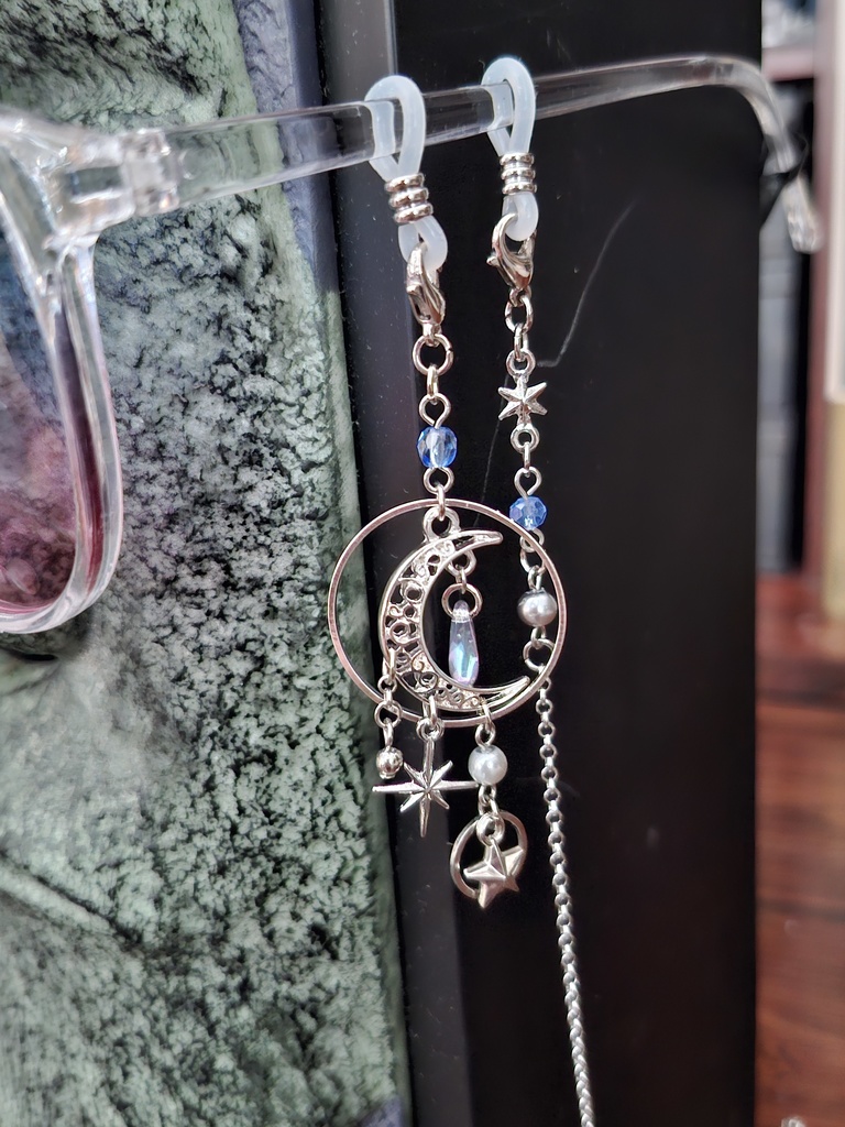 夜空観測補助用鎖飾り(天体グラスチェーン/シルバー再販)