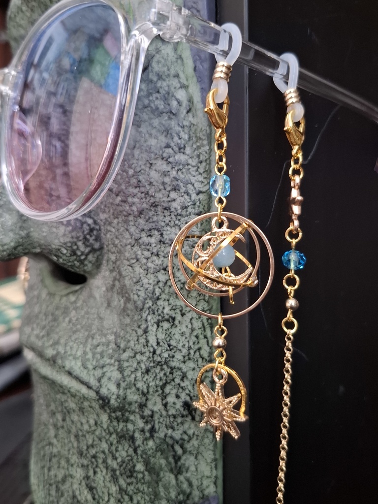 夜空観測補助用鎖飾り(天体グラスチェーン/シルバー再販)