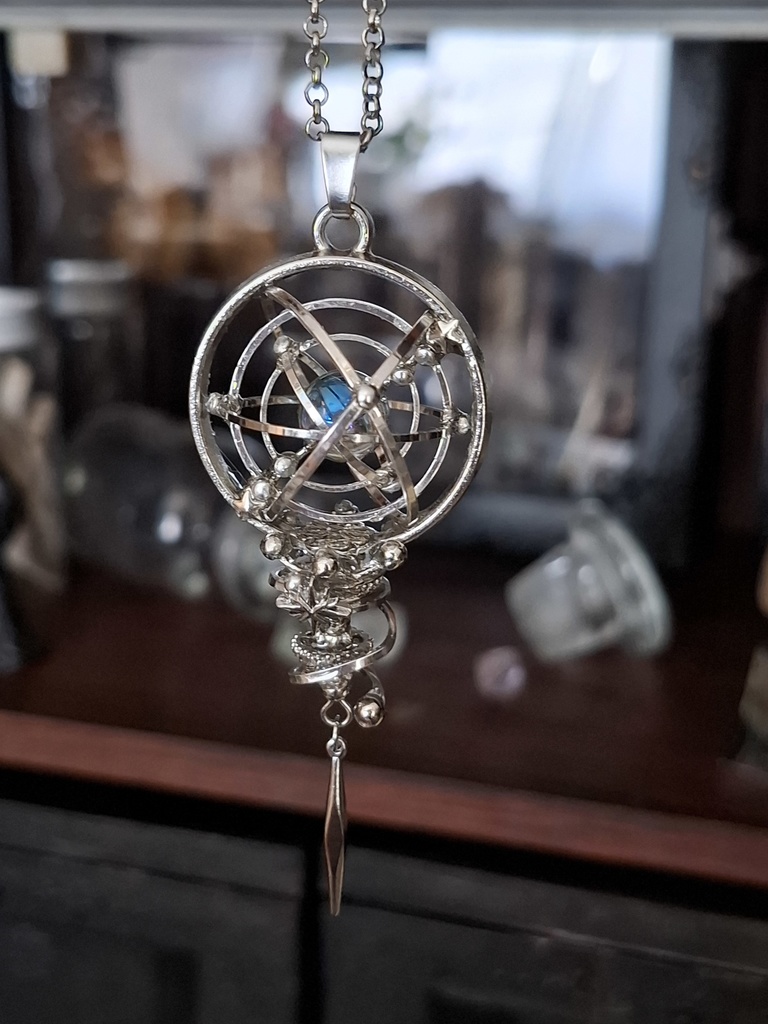 Celestial Pendulum(好きな金属と石が選べる、カスタマイズ天球儀ペンデュラムネックレス)