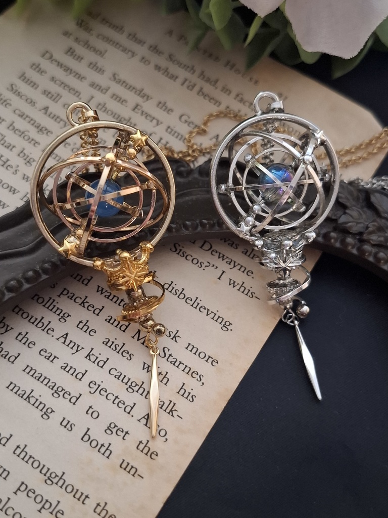 Celestial Pendulum(好きな金属と石が選べる、カスタマイズ天球儀ペンデュラムネックレス)